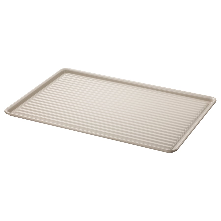 VÄLVÅRDAD dish drainer, beige/galvanised, 52x35 cm IKEA
