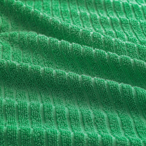 VÅGSJÖN Hand towel, bright green, 40x70 cm