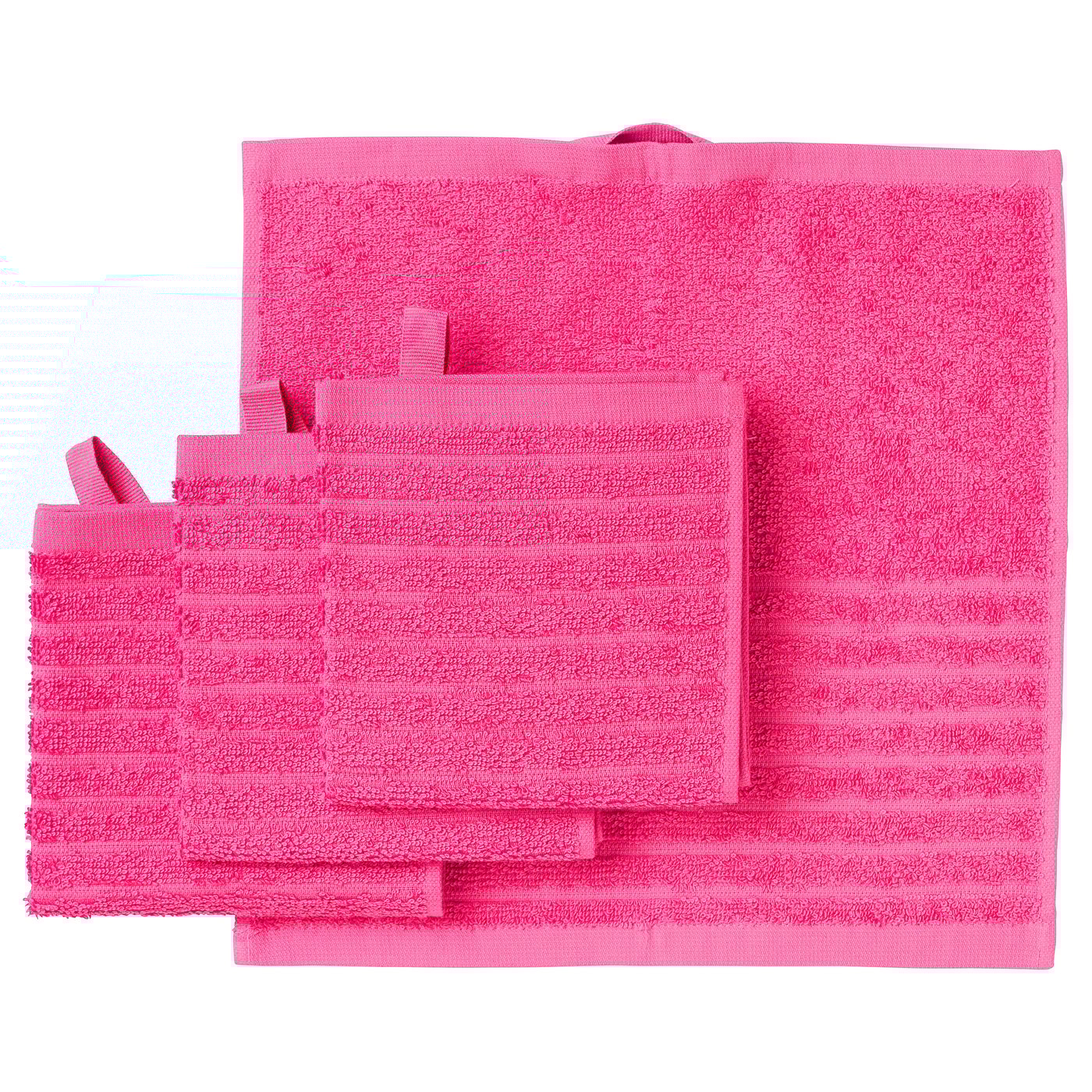 VÅGSJÖN washcloth, bright pink, 30x30 cm IKEA