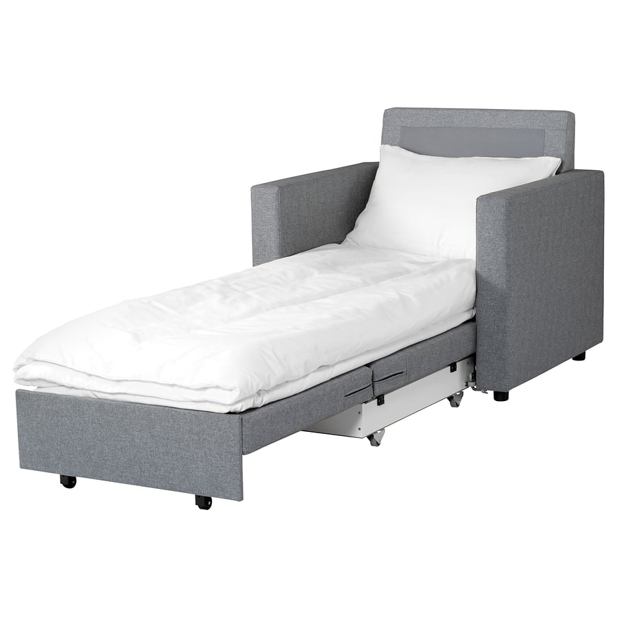 VATTVIKEN Armchairbed Lerhaga light grey IKEA