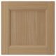 VEDHAMN oak cabinet door, natural wood, rectangular, simple panel design.