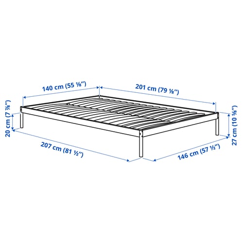 Illustration with measurements for the product: VEVELSTAD.