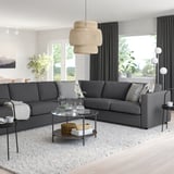 VIMLE Corner sofa, 5-seat, Hallarp grey