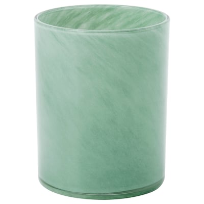 VINDSTILLA Candle holder, green, 15 cm