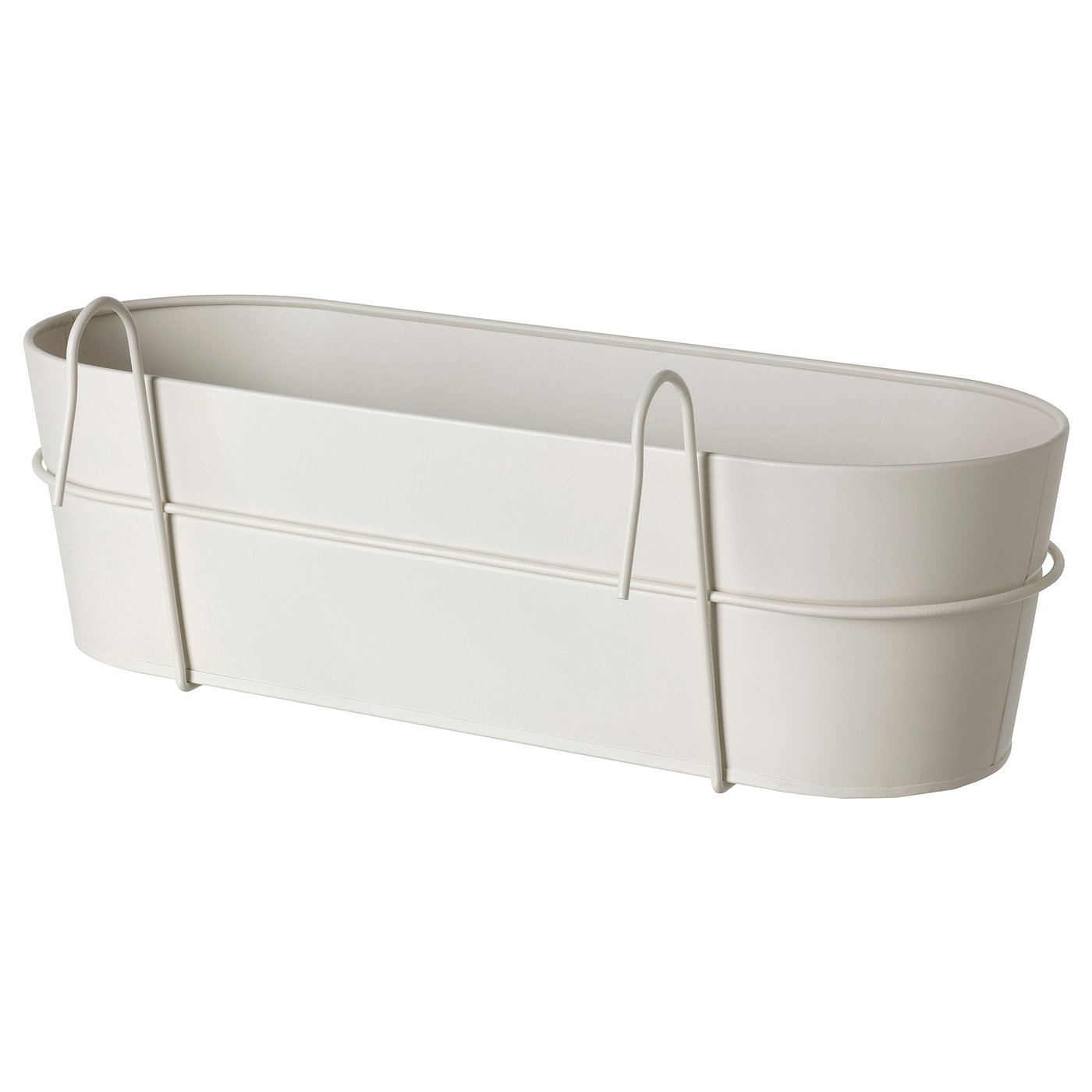 VITLÖK Flower box with holder, in/outdoor offwhite, 56x20 cm IKEA