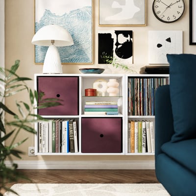 EKET Wall-mounted shelf unit, white, 27 1/2x13 3/4x27 1/2 "