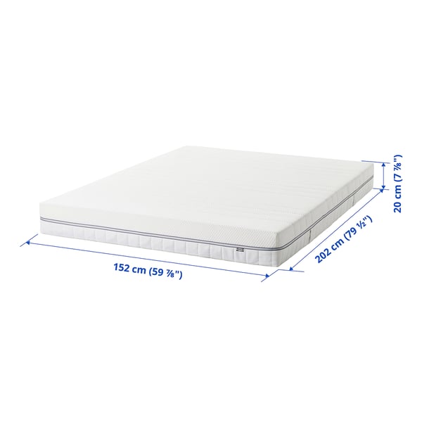ÅBROTTEN Foam mattress, medium firm/white, Queen