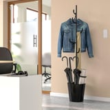 ÄLGANÄS Hat and coat stand, black, 68 1/8x13 "