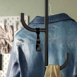 ÄLGANÄS Hat and coat stand, black, 68 1/8x13 "