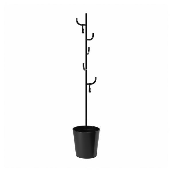 ÄLGANÄS Hat and coat stand, black, 68 1/8x13 "
