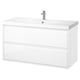 ÄNGSJÖN / ORRSJÖN Sink cab w drawers/sink/tap, high gloss white, 49x21 3/4x27 5/8 "