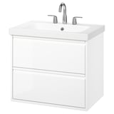 ÄNGSJÖN / ORRSJÖN Sink cab w drawers/sink/tap, high gloss white, 31x21x27 5/8 "