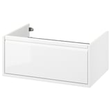 ÄNGSJÖN Sink cabinet with drawer, high gloss white, 30x21x13 1/8 "