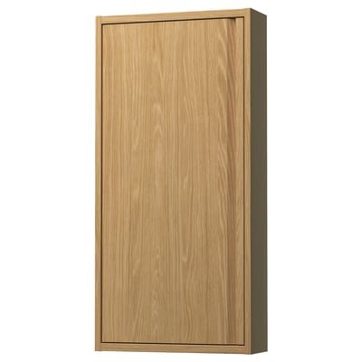 ÄNGSJÖN Wall cabinet with door, oak effect, 18x6x37 "
