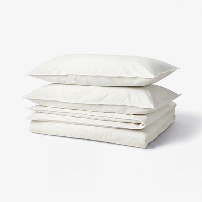 ÄNGSLILJA Duvet cover and pillowcase(s), white, King