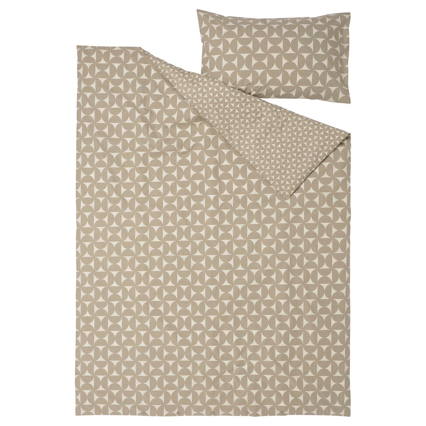 ÄNGSNEJLIKA duvet cover and pillowcase(s), gray-beige/off ÄNGSNEJLIKA duvet cover and pillowcase(s), gray-beige/off