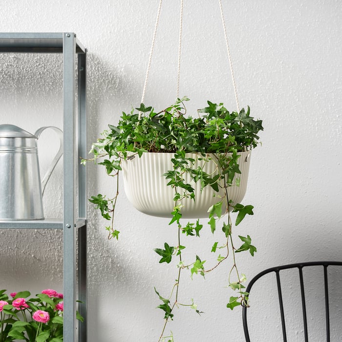 ÄPPELROS hanging planter, indoor/outdoor offwhite, 27 cm (10 ¾") IKEA CA