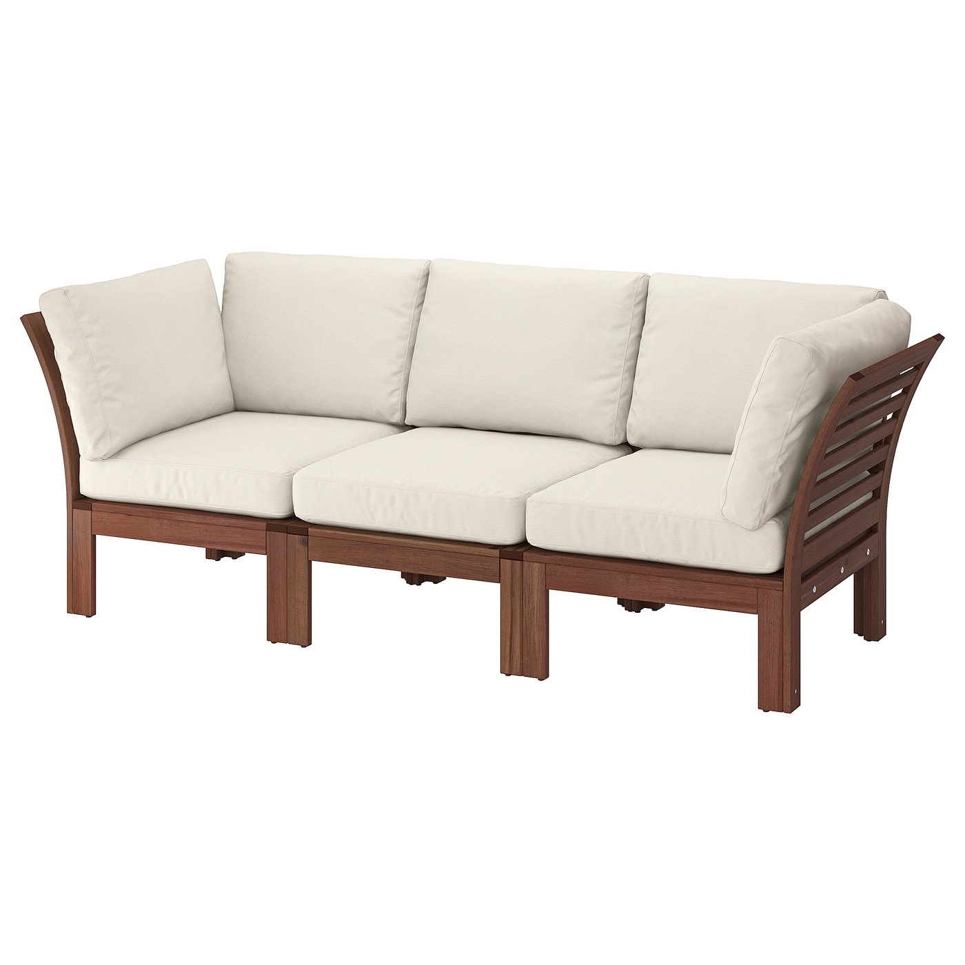 ÄPPLARÖ 3seat modular sofa, outdoor brown stained, Frösön/Duvholmen