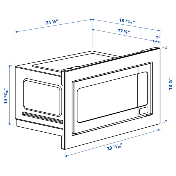 ÄSKEBO Built-in microwave, Stainless steel, 30 "
