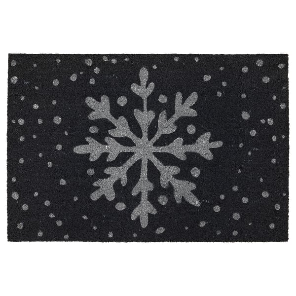 Aggersborg Door Mat Indoor Snowflake Gray White 2 0 X2 11 60x90 Cm Ikea