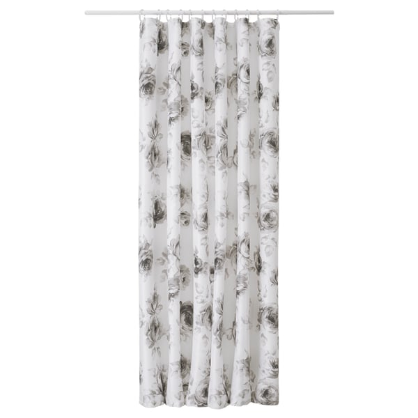 Aggersund Shower Curtain Gray White Ikea