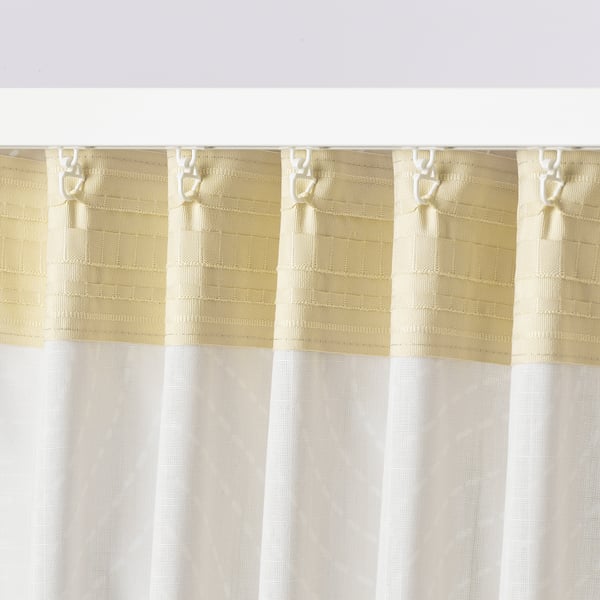 ÅKERMOLKE Curtains, 1 pair, beige, 57x98 "