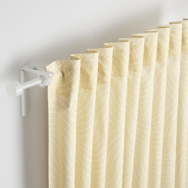 ÅKERMOLKE Curtains, 1 pair, beige, 57x98 "
