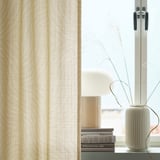 ÅKERMOLKE Curtains, 1 pair, beige, 57x98 "
