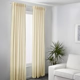 ÅKERMOLKE Curtains, 1 pair, beige, 57x98 "