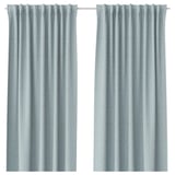 ÅKERMOLKE Curtains, 1 pair, light blue, 57x98 "