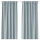 ÅKERMOLKE Curtains, 1 pair, light blue, 57x98 "