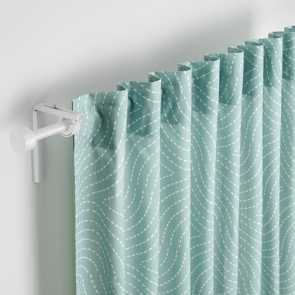 ÅKERMOLKE Curtains, 1 pair, light blue, 57x98 "
