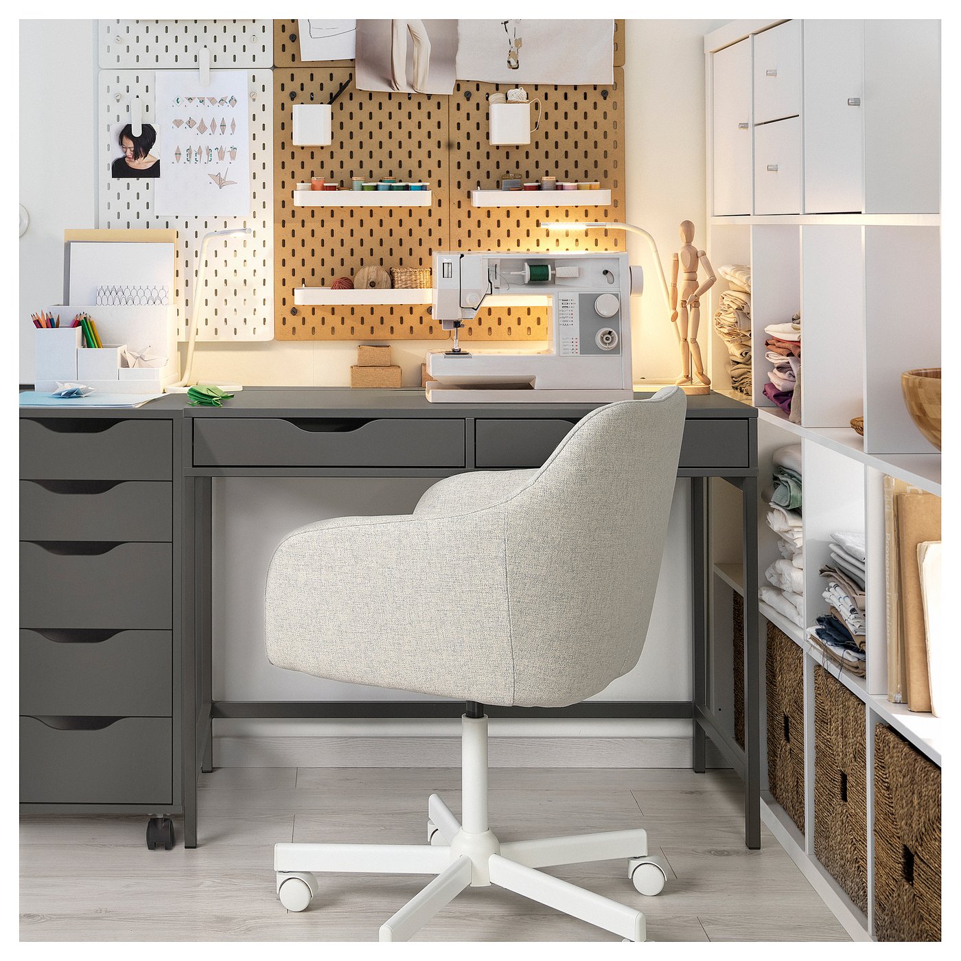 ALEX desk, dark gray, 100x48 cm (393/8x187/8