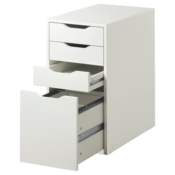 ALEX Drawer unit/drop file storage, white, 14 1/8x27 1/2 "