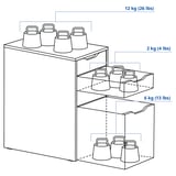 ALEX Drawer unit/drop file storage, white, 14 1/8x27 1/2 "