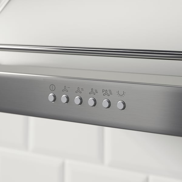 ALLMÄNBILDAD Wall mounted range hood, Stainless steel