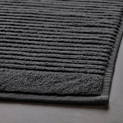 ALSTERN Bath mat, dark gray, 20x31 "