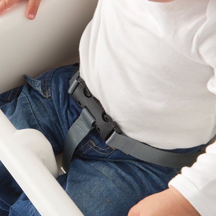 ANTILOP High chair with safety belt, white/silver color IKEA CA