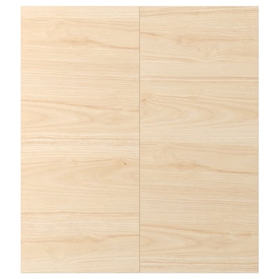 ASKERSUND 2-p door/corner base cabinet set, light ash effect, 13x30 "