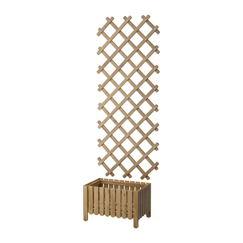 ASKHOLMEN Flower box with trellis, outdoor IKEA