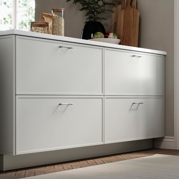 ASPUDDEN Drawer front, light gray, 24x10 "