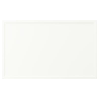 Image shows an ASPUDDEN cabinet in white, rectangular, with plastic edges and a simple design.