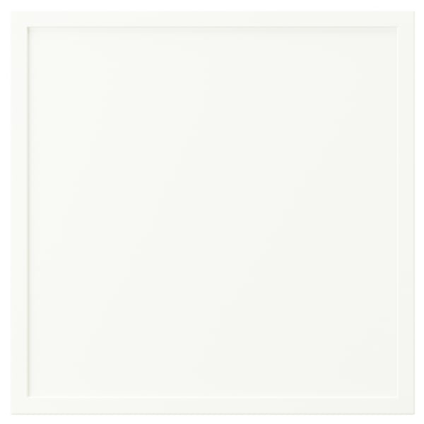 ASPUDDEN white cabinet, square, simple design, made of particleboard and fibreboard with plastic edging.