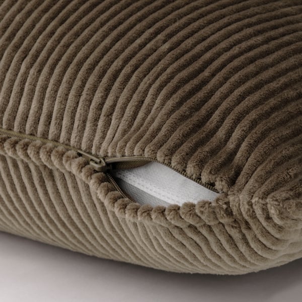ÅSVEIG Cushion cover, gray-brown, 16x23 "