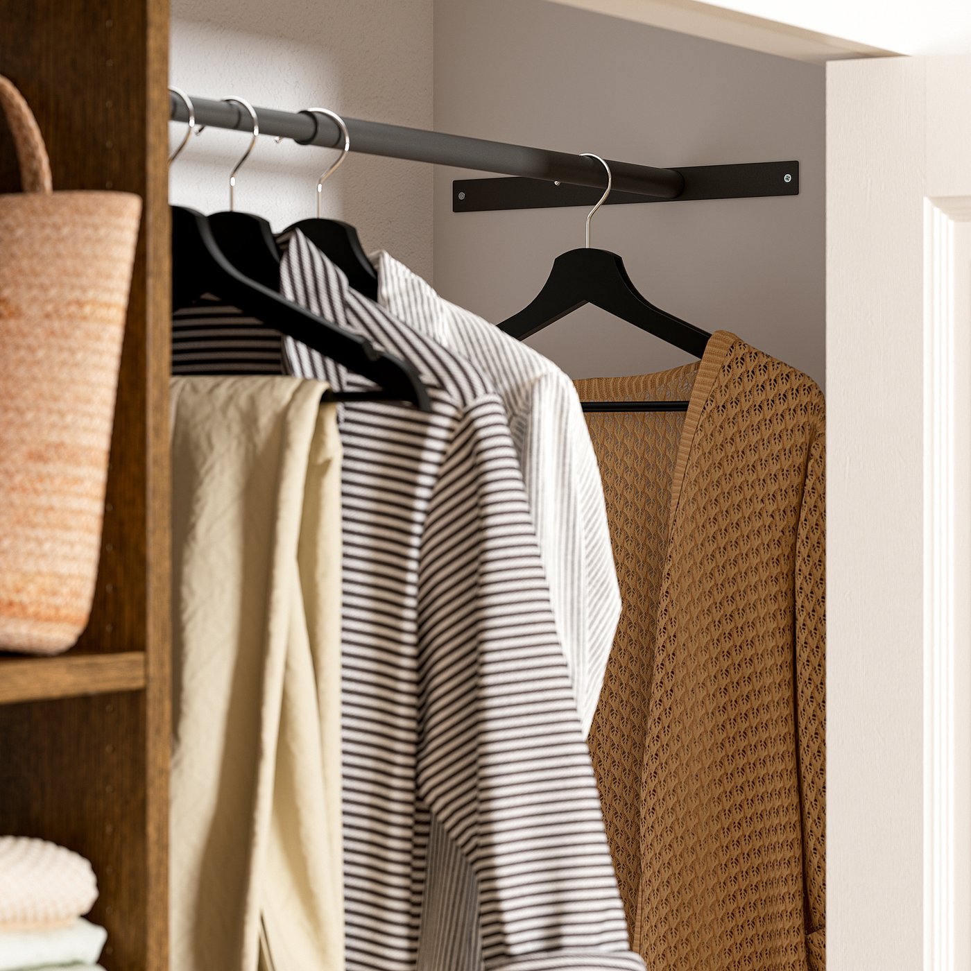 AURDAL extendable clothes rail, dark gray, 57-90 cm (223/8-353/8