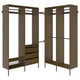 AURDAL Wardrobe combination, brown stained oak veneer/dark gray, 70 7/8-83 7/8x15 3/4x87 "