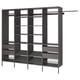 Option: AURDAL Wardrobe combination, dark gray, 118 7/8-132 7/8x15 3/4x87 "