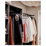 AURDAL Wardrobe combination, dark gray, 118 7/8-132 7/8x15 3/4x87 "