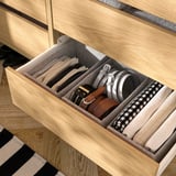 AURDAL Wardrobe combination, oak veneer/white, 68 1/2-94 1/2x15 3/4x87 "