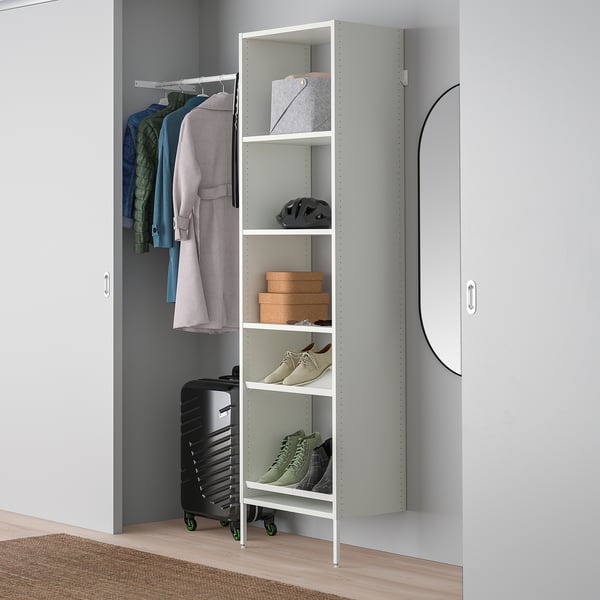 AURDAL Wardrobe combination, white, 47-60x15 3/4x87 "